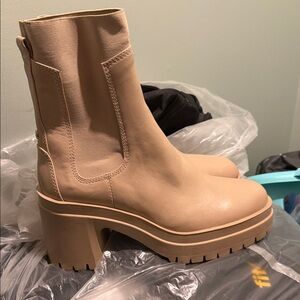 Aldo Beige Heeled Boots
